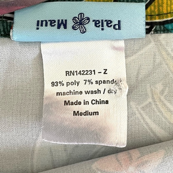 RipSkirt Hawaii Wrap Skirt Size Medium Length 2 Tropical Print Velcro Closure - Picture 8 of 8